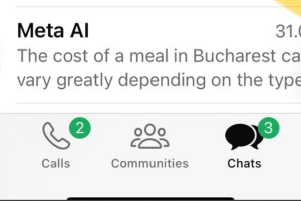 Asistentul Meta AI a început să apară în aplicația de Whatsapp și nu poate fi dezactivat